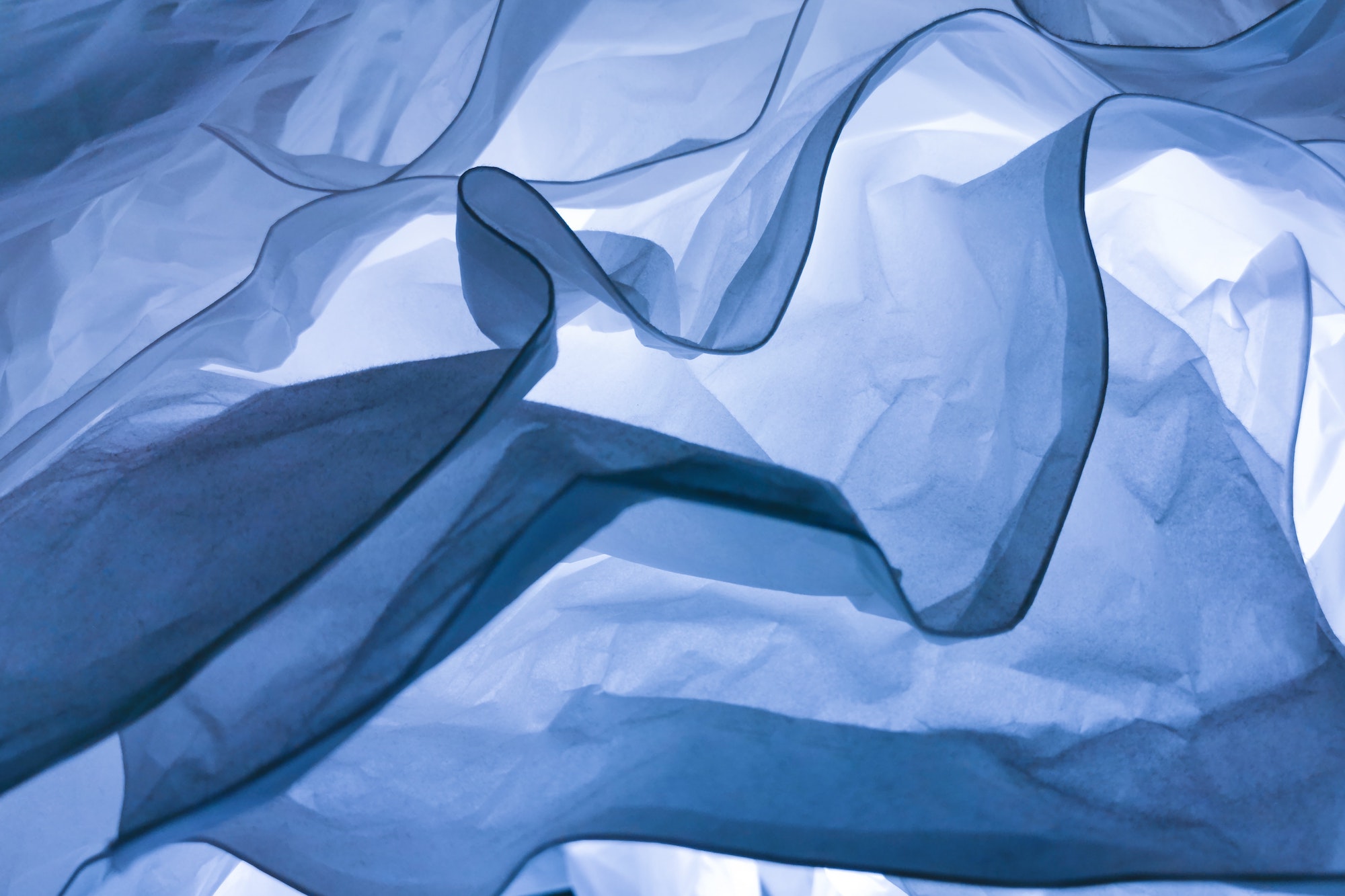 a blue fabric with a white background