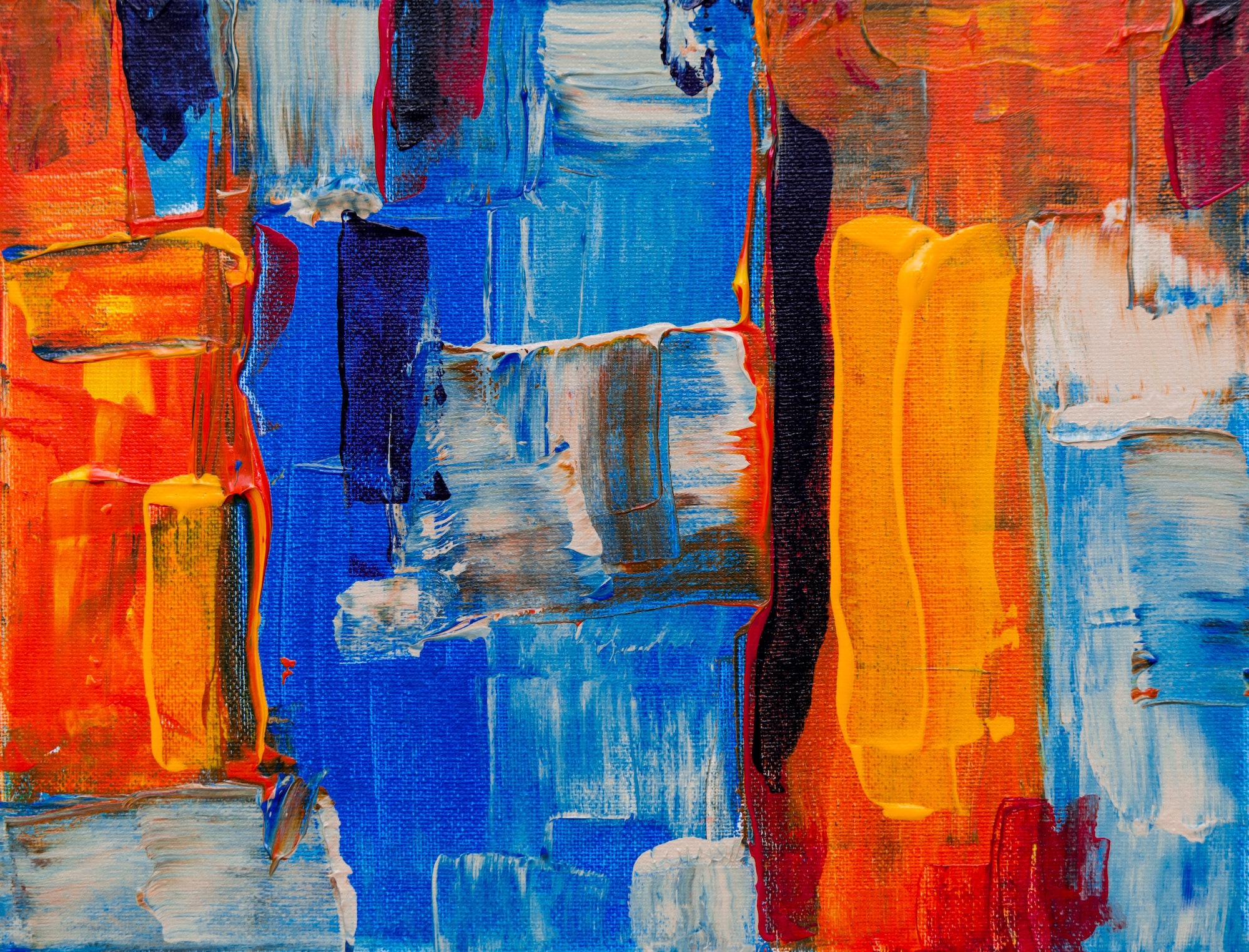 a painting of different colors